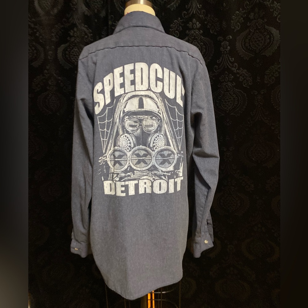 Graphic Long Sleeve Shirt with Speedcult Detroit Design